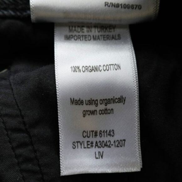 Agolde Ladies Black Button Fly Demin Skirt Size 23 - Picture 6 of 6